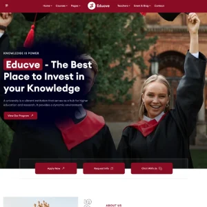 Educve Pro - University, Online Courses & Education WordPress Theme