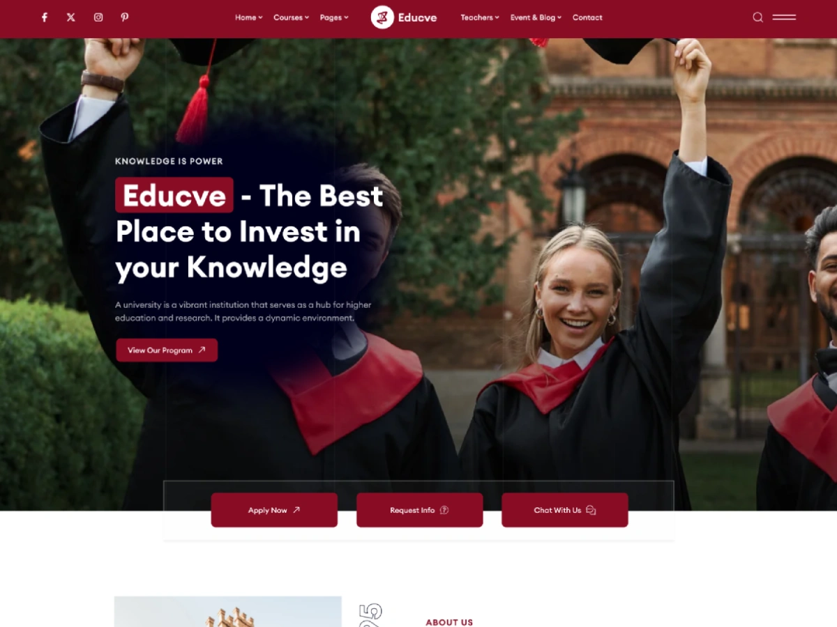 Educve Pro – University, Online Courses & Education WordPress Theme